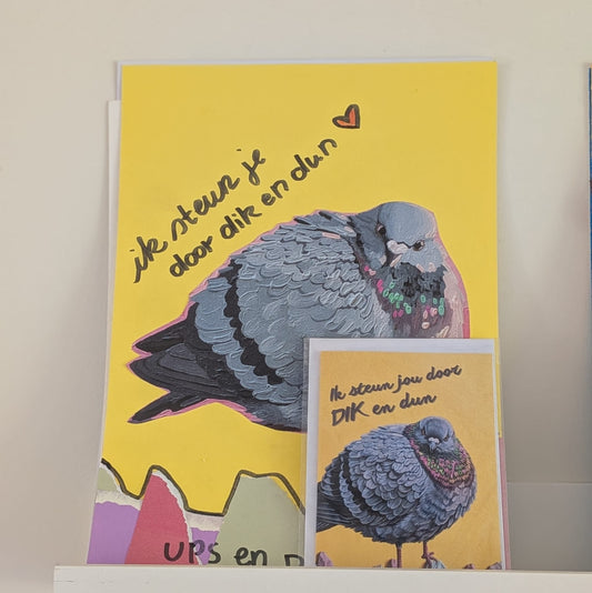 Ik steun je door dik en dun